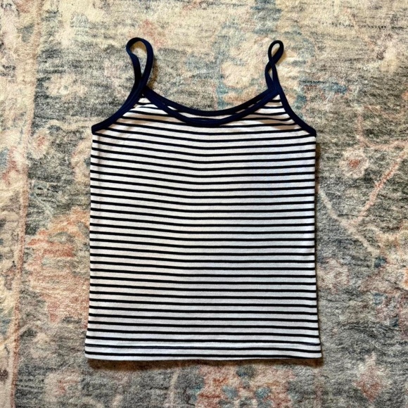 Brandy Melville Navy Striped Tank Too - Picture 1 of 3